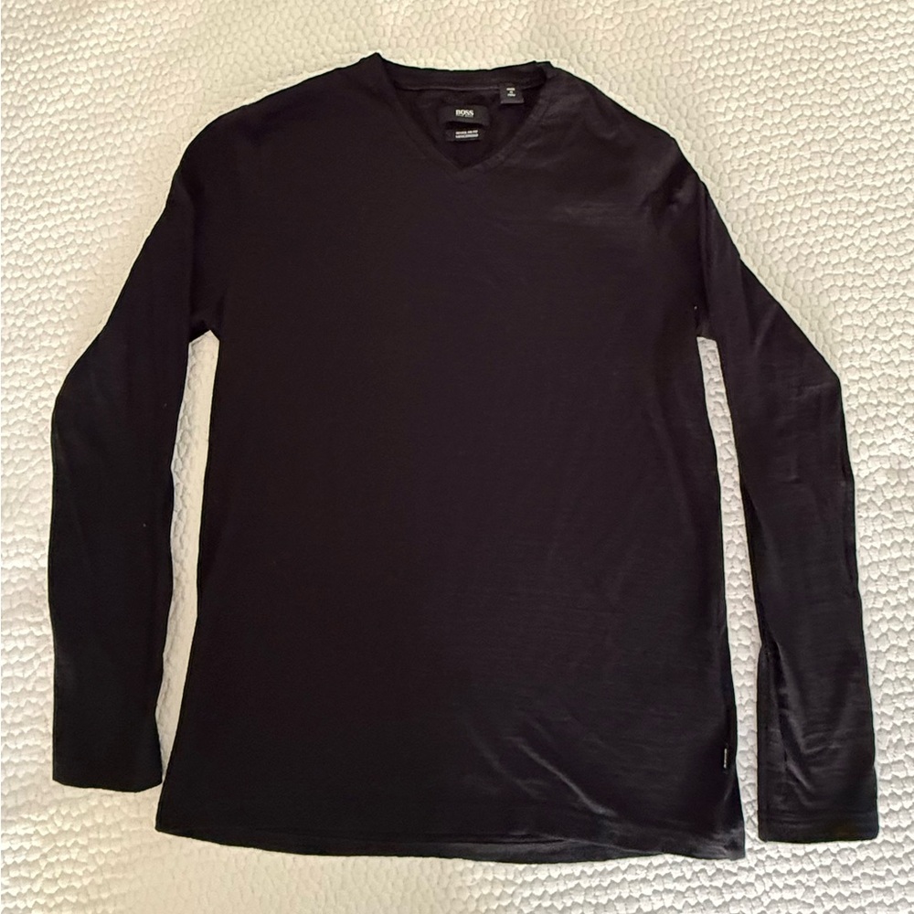 Hugo Boss Men's Black Long Sleeve Shirt